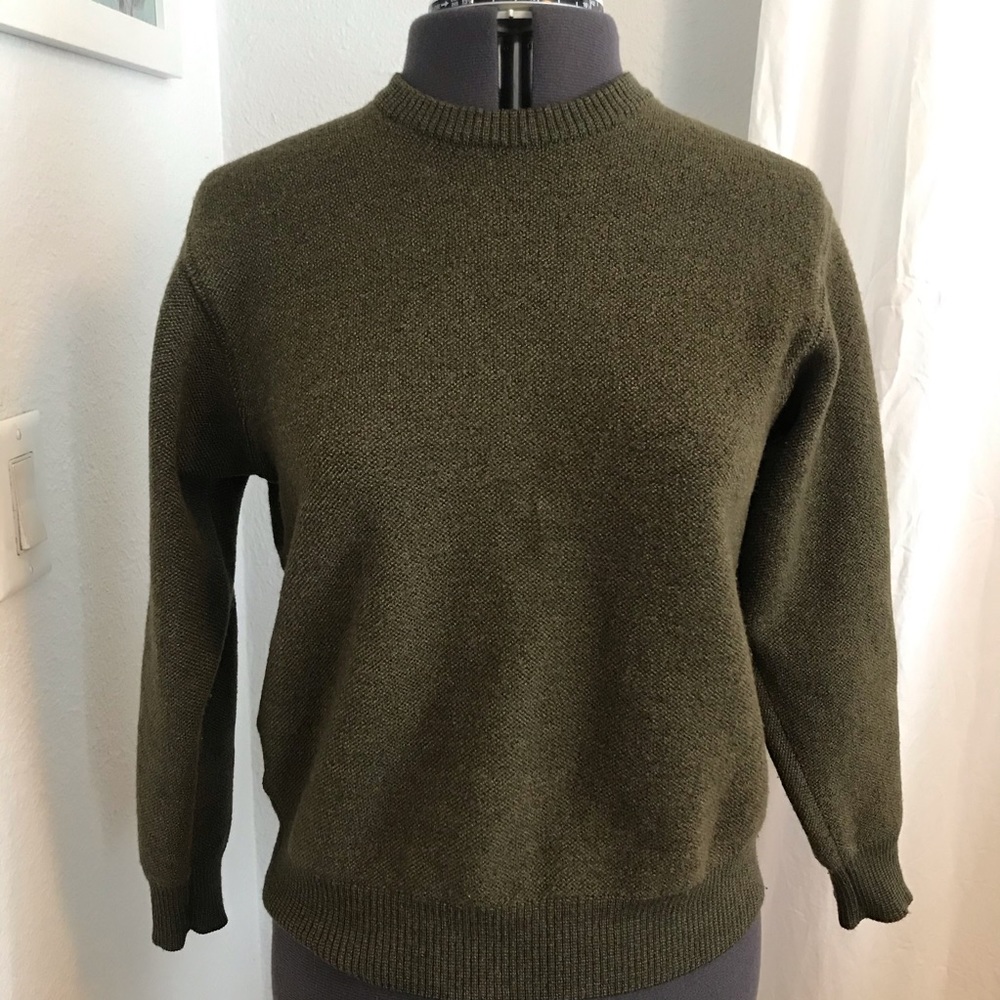 Damine brand Italian wool minimal crewneck sweater